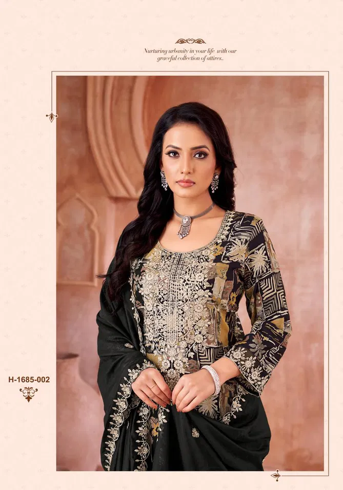 Black Bunny By Alok Suit Viscose Reyon Printed Embroidery Dress Material Suppliers In India